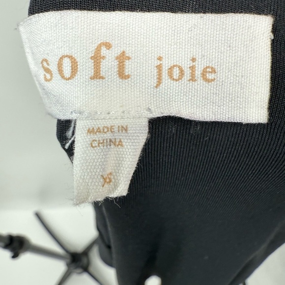 Soft Joie Black Crochet Knit Mini Dress XS NWOT Beach Cover Up Resortwear - Picture 8 of 10